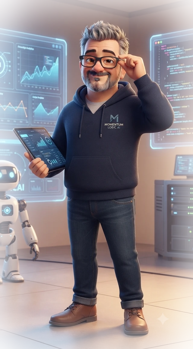 Fundador de Momentum Logic AI junto a NOX, el agente de IA de la empresa